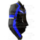 motoros kabát JOHN, méret: XXL,fekete- kék, poliészter anyagból, CE jóváhagyott protektorok,FÉRFI MZONE