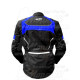 motoros kabát JOHN, méret: XXL,fekete- kék, poliészter anyagból, CE jóváhagyott protektorok,FÉRFI MZONE