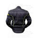 motoros kabát ROBERT, méret: M, fekete neon csíkkal ,poliészter anyag és háló kombinációja, CE jóváhagyott protektorok, FÉRFI, 