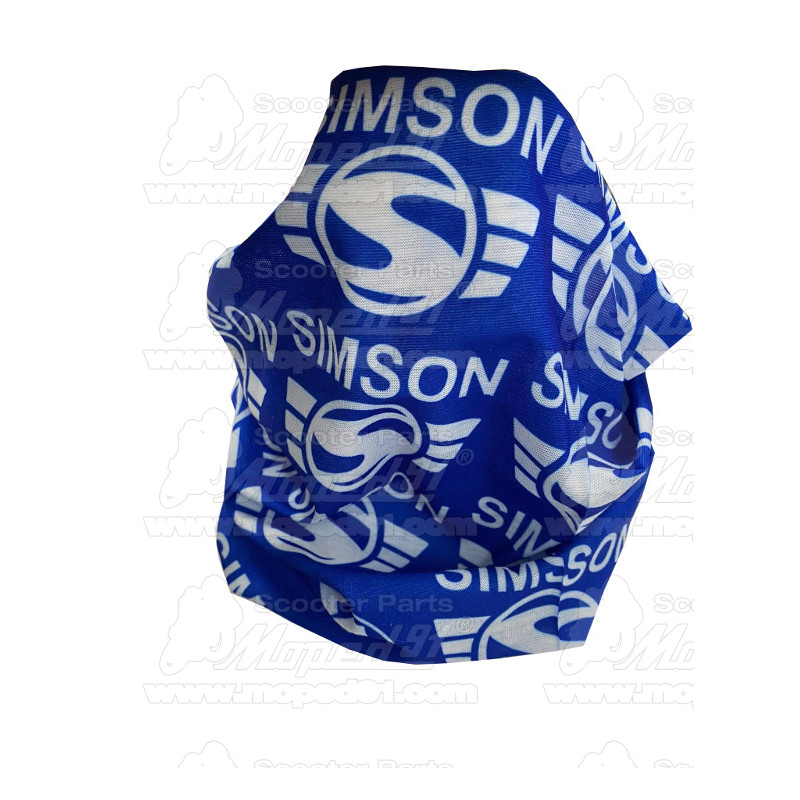 multifunkcionális sál SIMSON márkajelzéssel ellátott- fehér/kék SIMSON MZA