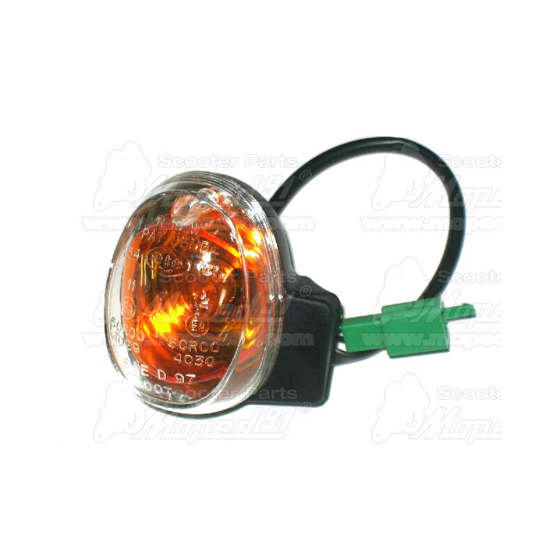 irányjelző első jobb MBK BOOSTER 50 (03-) / YAMAHA BWS 50 (03-) komplett átlátszó 12V 10W Ba15s R10W
