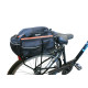 kerékpár táska csomagtartóra, 40x18x21,5 cm, anyaga: poliészter PE , pamut, űrtartalom: 14L, súly: 470g, hordozható válltáskaké