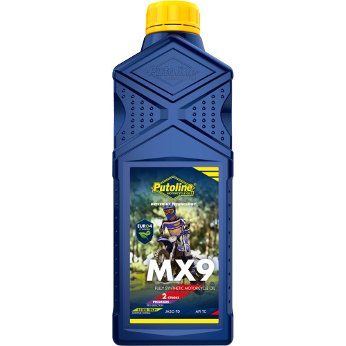 PUTOLINE MX 9 egy teljesen szintetikus, kék színű, kétütemű olaj. A forradalmian új Ester Tech adalékrendszer garantálja a bizto