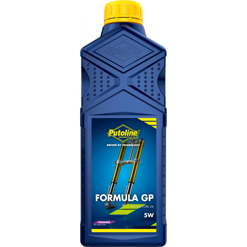 PUTOLINE Formula GP 5W kiváló minőségű első villaolaj. A termék modern adalékanyagokon alapul, amelyek a következő tulajdonságok
