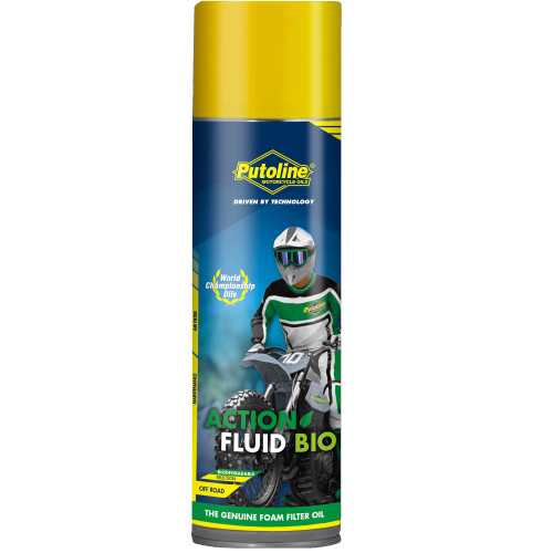 PUTOLINE Action Fluid Bio Spray, lebomló olaj szivacs levegőszűrőhöz. Kiszerelés: 600 ml