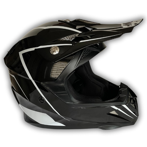 bukósisak cross BLACK-WHITE KIDS gyerek, S (47-48 CM) MZONE