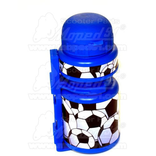 gyerek kulacs focis mintával, felfogatható tartóval 300 ml
