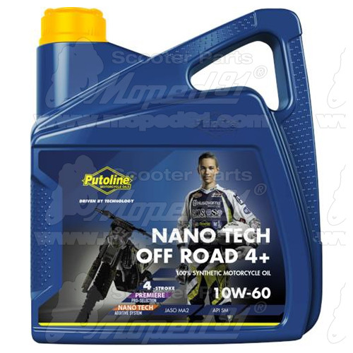 PUTOLINE Off Road Nano Tech 4 10W-60. A legkorszerűbb full szintetikus 4 ütemű motorolaj. Jellemzői: Kiváló kopás elleni védelem