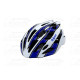 kerékpár fejvédő FLASH, S (51-54), unisex fehér-kék, stabil szerkezet, szilárdabb és tartósabb,állítható hevedercsatt, könnyebbe