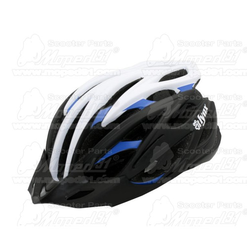 kerékpár fejvédő SKY, L (58-61), unisex, fehér- kék, stabil szerkezet, szilárdabb és tartósabb,állítható hevedercsatt, könnyebbe
