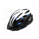 kerékpár fejvédő SKY, L (58-61), unisex, fehér- kék, stabil szerkezet, szilárdabb és tartósabb,állítható hevedercsatt, könnyebbe