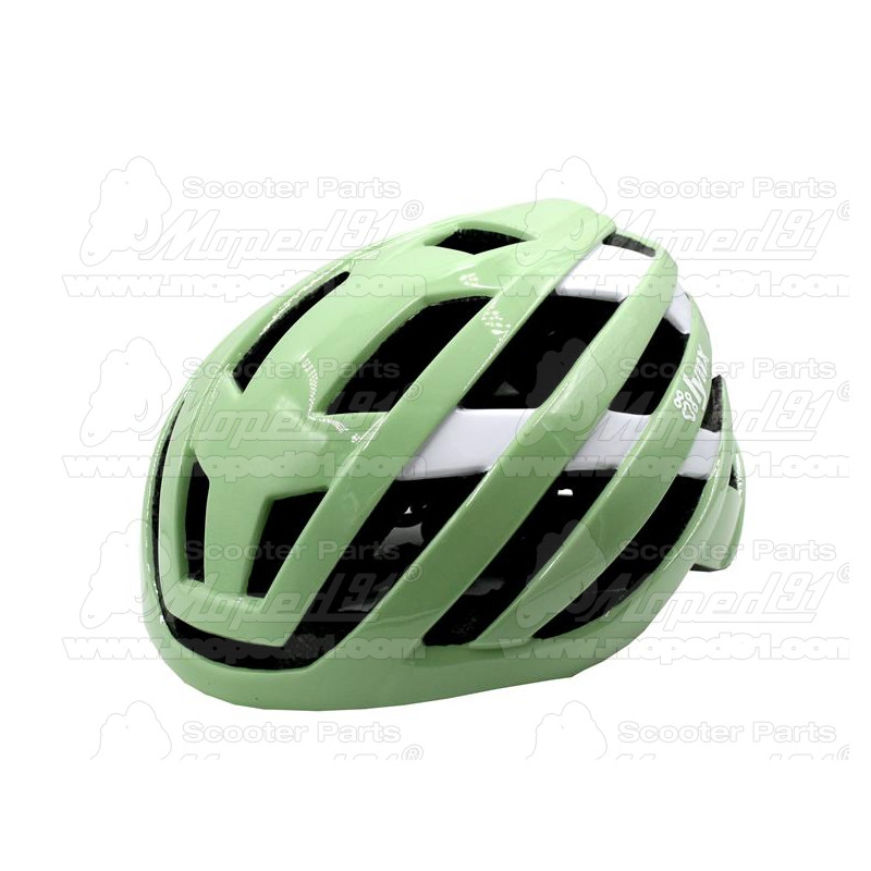 kerékpár fejvédő LINE PISZTÁCIA, M (55-58), unisex, pisztácia-fehér, stabil szerkezet, szilárdabb és tartósabb,állítható heveder
