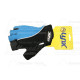 kerékpár kesztyű BRING1 XS rövid ujjas kék/fekete szintetikus bőr tenyér,sztreccs és hálós kézfej, zselés tenyérkitöltés LYNX