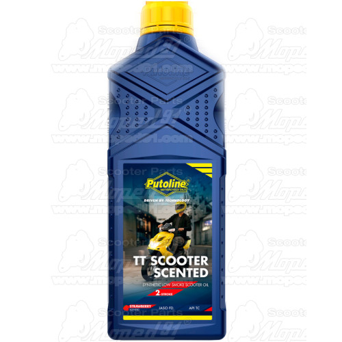 PUTOLINE TT Scooter Scented, tiszta égésű, nagy teljesítményű 2 ütemű olaj. A termék a következő tulajdonságokkal rendelkezik: M