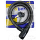 kerékpár lakat 12x650 mm, kulcsos, fekete. LYNX