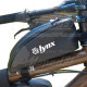 kerékpár váztáska 300x100x150 mm, nyereg alá szerelhető, anyaga: 600D poliészter vízálló cipzár, űrtartalom: 1,5 liter,súly: 120