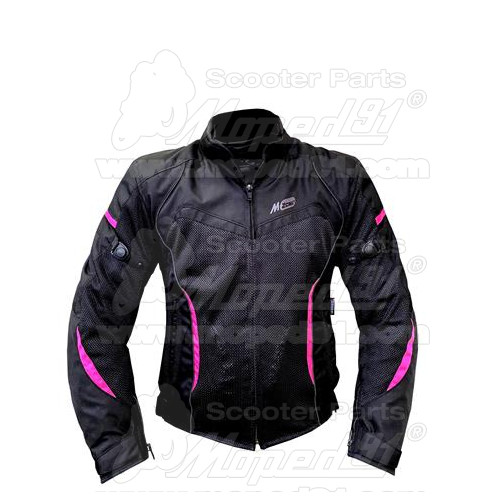 motoros kabát ASHLEY, Méret: XXL, fekete pink csíkkal, poliészter anyagból, CE jóváhagyott protektorok, NŐI, MZONE
